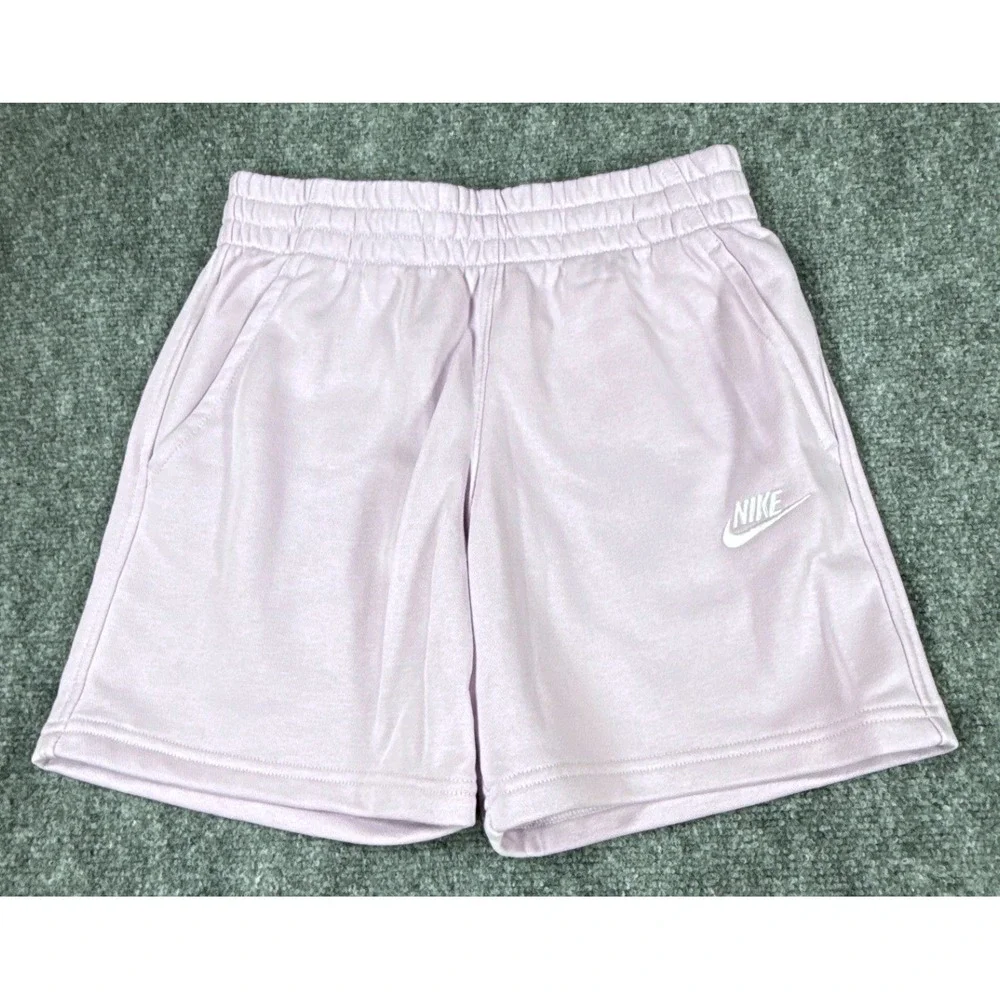 Nike Girls Large Lavender Purple Sportswear Shorts Embroidered Logo NWT